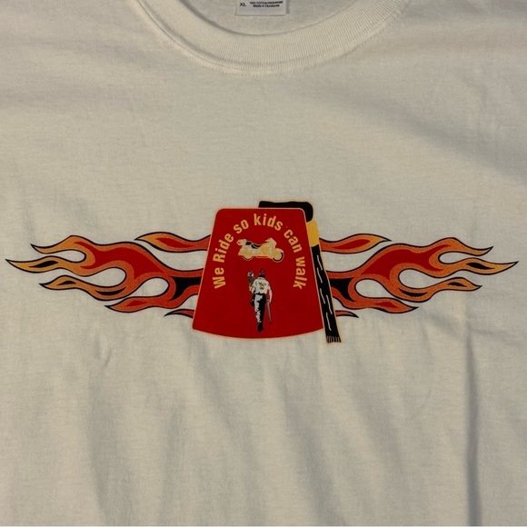 VTG Racing Biker TShirt Size XL “We‎ Ride So Kids Can Walk” Graphic - Picture 2 of 6